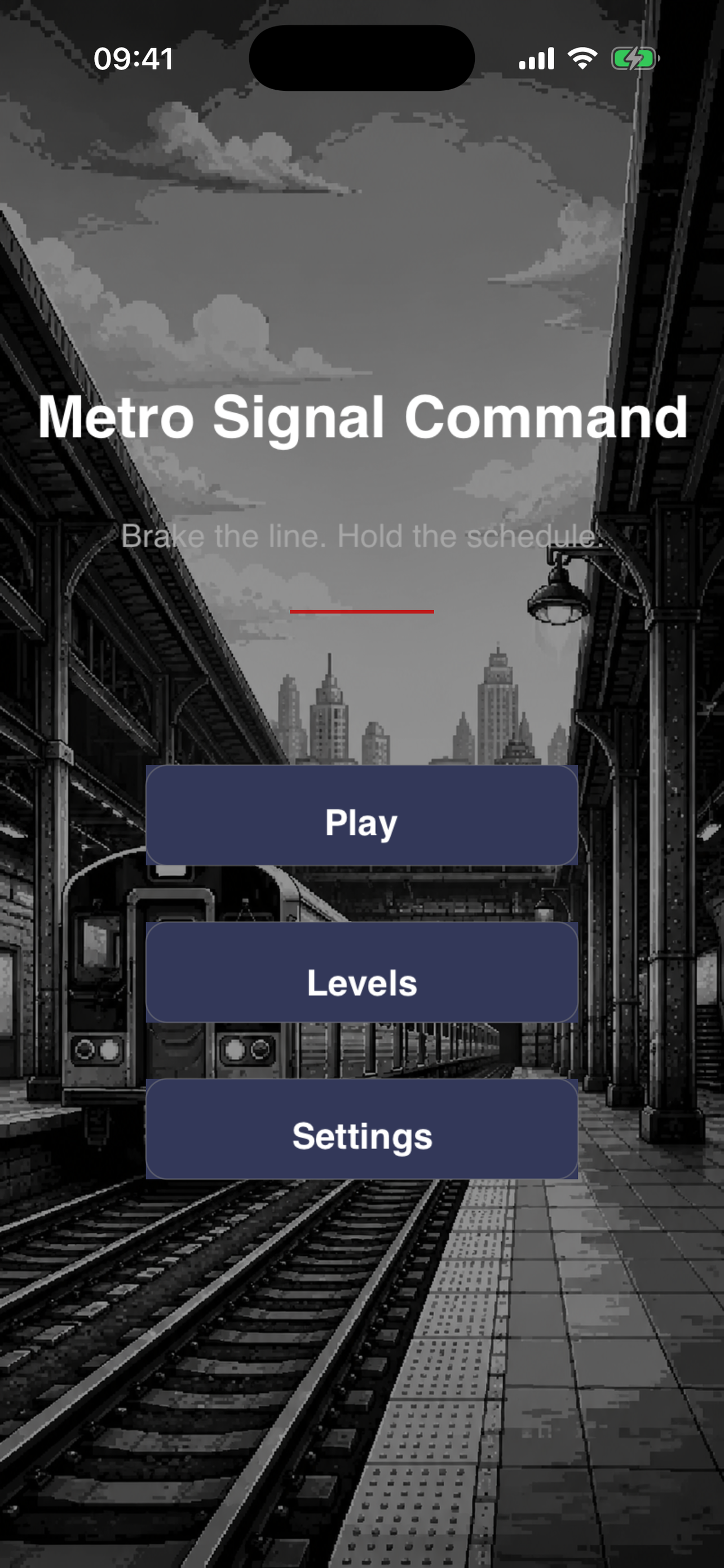 Metro Signal Command main menu